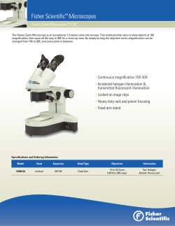 Fisher Scientific Microscopes Stereo Zoom Microscope (1X-3X) ™