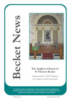 et News Beck The Anglican Church of