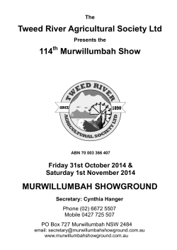 Tweed River Agricultural Society Ltd 114 Murwillumbah Show