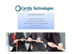 Specialist provider of  Application Services Mobile Apps Development