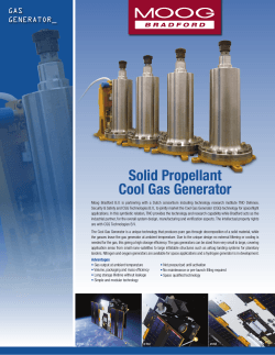 Solid Propellant Cool Gas Generator GAS GENERATOR_