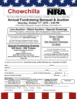 Chowchilla  Annual Fundraising Banquet &amp; Auction