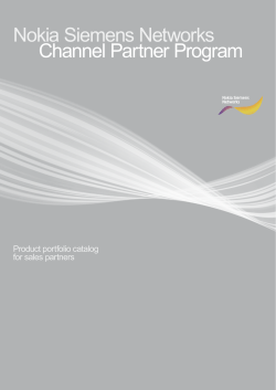 Nokia Siemens Networks  Channel Partner Program Product portfolio catalog