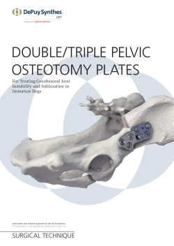 DOUBLE/TRIPLE PELVIC OSTEOTOMY PLATES SURGICAL TECHNIQUE For Treating Coxofemoral Joint