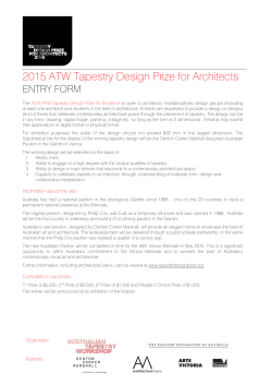 2015 ATW Tapestry Design Prize for Architects ENTRY FORM