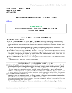 Saint Andrew&rsquo;s Lutheran Church Bellevue, WA  98007 425-746-2529