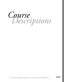 Course Descriptions 103 -