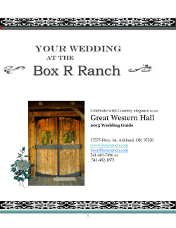 Box R Ranch Your Wedding Great Western Hall