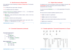 21. Data Structures for Disjoint Sets 21.1 Disjoint Sets (continued)