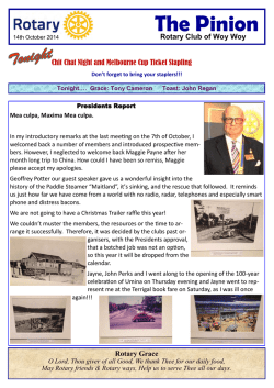 The Pinion  Rotary Club of Woy Woy