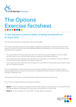 The Options Exercise factsheet 01 April 2015.