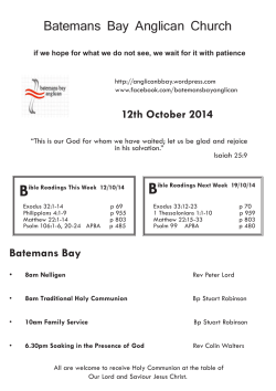 B Batemans Bay Anglican Church 12th October 2014