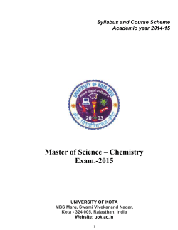 Master of Science – Chemistry Exam.-2015