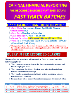 FAST TRACK BATCHES CA FINAL FINANCIAL REPORTING