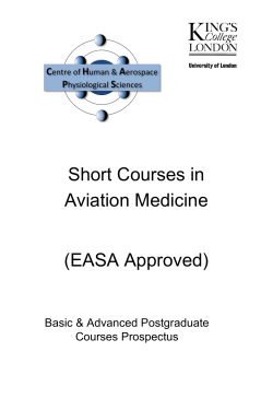 Short Courses in Aviation Medicine (EASA Approved)