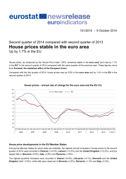 House prices stable in the euro area