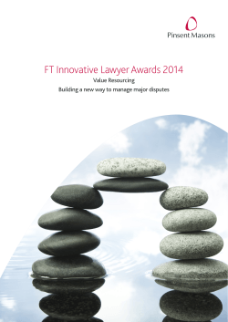 FT Innovative Lawyer Awards 2014 Value Resourcing