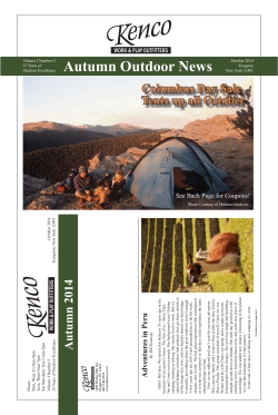 Autumn Outdoor News Autumn 2014 Columbus Day Sale Tents up all October