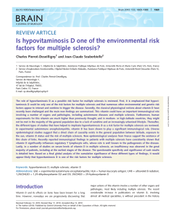BRAIN Is hypovitaminosis D one of the environmental risk REVIEW ARTICLE