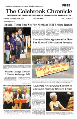 The Colebrook Chronicle FREE