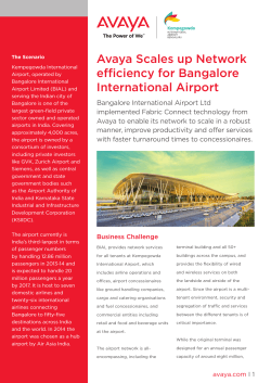 Avaya Scales up Network efficiency for Bangalore International Airport