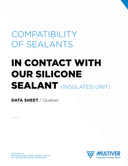 IN CONTACT WITH OUR SILICONE SEALANT COMPATIBILITY