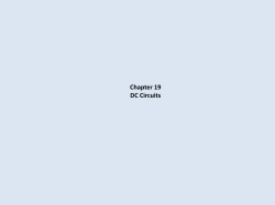 Chapter 19 DC Circuits