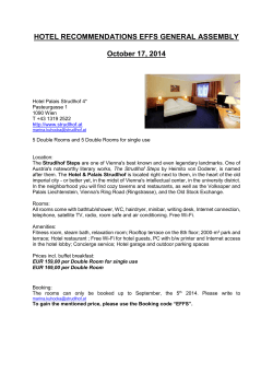 HOTEL RECOMMENDATIONS EFFS GENERAL ASSEMBLY  October 17, 2014