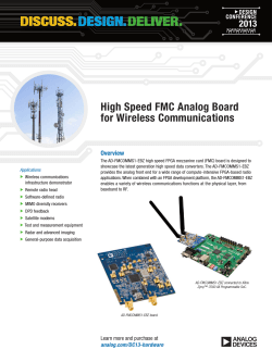 High Speed FMC Analog Board for Wireless Communications Overview