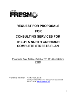 REQUEST FOR PROPOSALS FOR CONSULTING SERVICES FOR