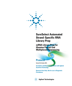 SureSelect Automated Strand-Specific RNA Library Prep Protocol