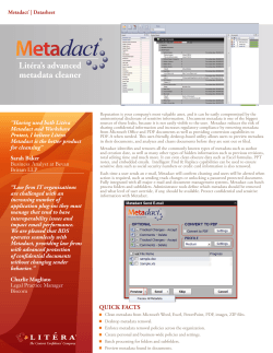 Litéra’s advanced metadata cleaner Metadact | Datasheet