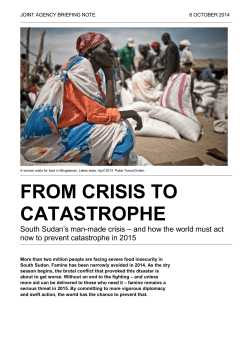 FROM CRISIS TO CATASTROPHE