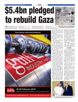 $5.4bn pledged to rebuild Gaza 14 WORLD