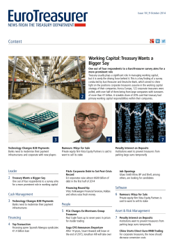 Working Capital: Treasury Wants a Bigger Say
