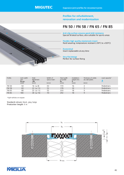 MIGUTEC FN 50 / FN 58 / FN 65 / FN...  Profiles for refurbishment,