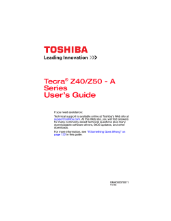 User’s Guide Tecra Z40/Z50 - A Series