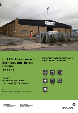 Unit 29a Athena Avenue Elgin Industrial Estate Swindon SN2 8HE