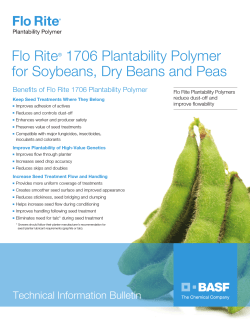 Flo Rite 1706 Plantability Polymer for Soybeans, Dry Beans and Peas