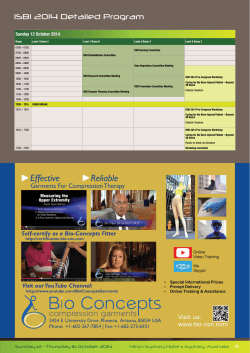 ISBI 2014 Detailed Program Sunday 12 October 2014
