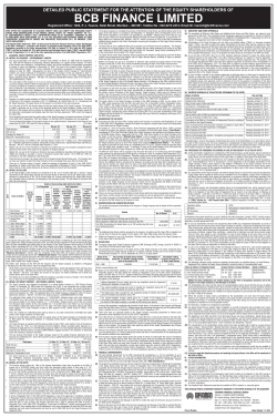 BCB FINANCE LIMITED