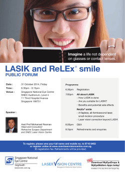 LASIK and ReLEx  smile PUBLIC FORUM Imagine