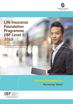 Life Insurance Foundation Programme (IBF Level 1)
