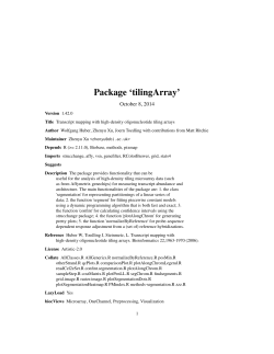 Package ‘tilingArray’ October 8, 2014