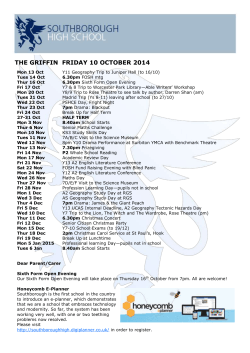 THE GRIFFIN  FRIDAY 10 OCTOBER 2014
