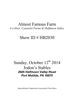 Almost Famous Farm Show ID # HB2030 Sunday, October 12