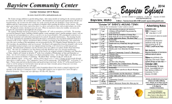 Bayview Community Center 2014 Center October 2014 News