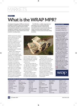 markets What is the WRAP MPR?