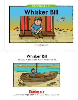 Whisker Bill DECODABLE • 51 www.readinga-z.com