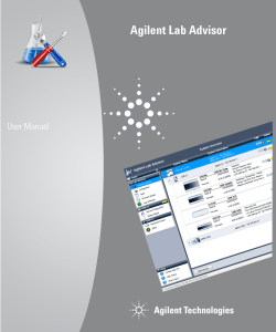 Agilent Lab Advisor User Manual Agilent Technologies